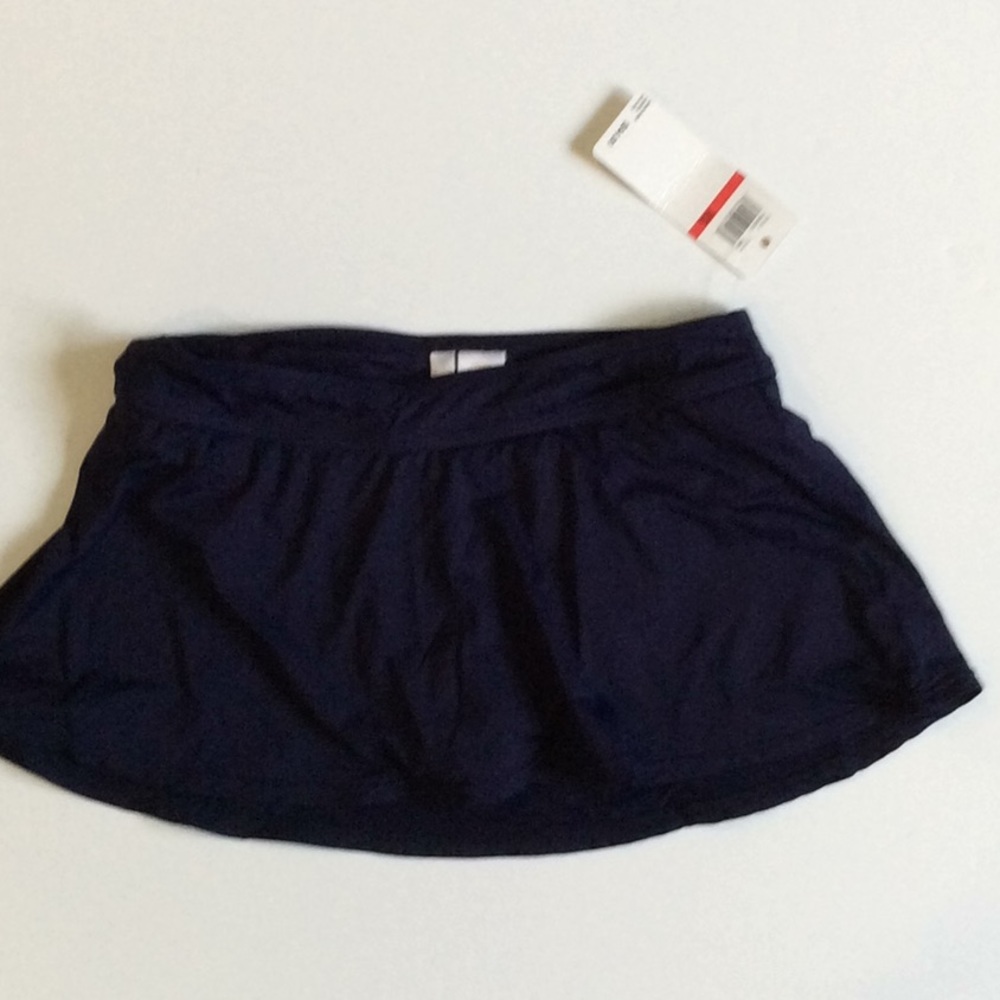 Anne cole navy swim skirt skort NWT